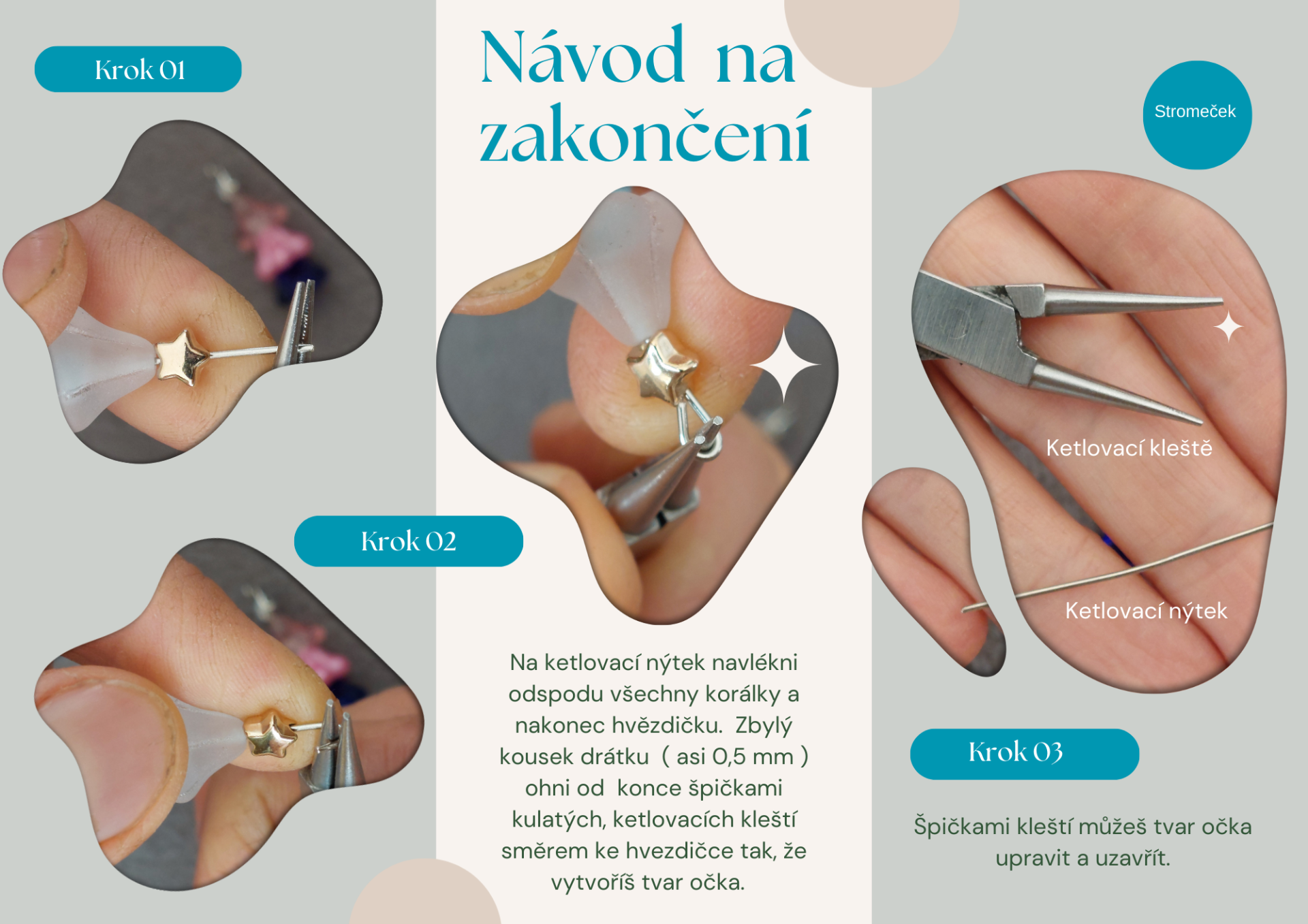 zakončení Stromečku pomocí ketlovacích kleští